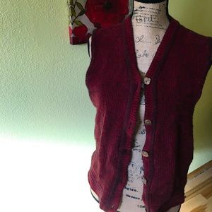 Woolrich sweater vest warm red retro cool vintage